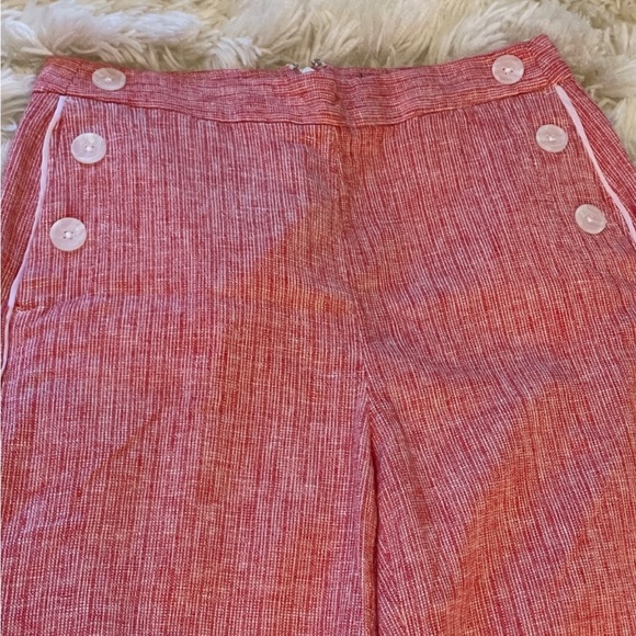 Banana Republic Red striped sailor pant size 0 - Picture 3 of 12